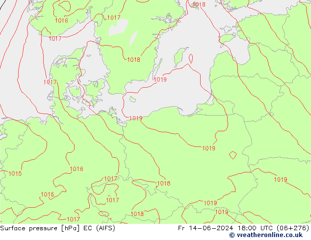 Bodendruck EC (AIFS) Fr 14.06.2024 18 UTC