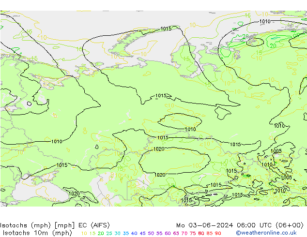 Isotaca (mph) EC (AIFS) lun 03.06.2024 06 UTC