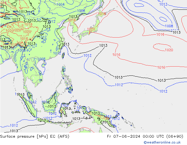 pression de l'air EC (AIFS) ven 07.06.2024 00 UTC