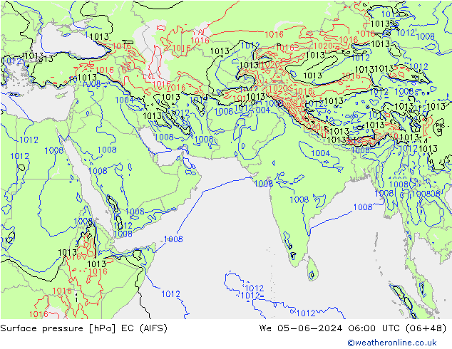 Yer basıncı EC (AIFS) Çar 05.06.2024 06 UTC