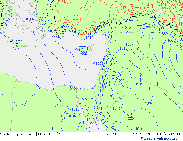 Bodendruck EC (AIFS) Di 04.06.2024 06 UTC