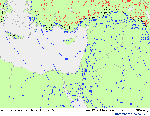 Luchtdruk (Grond) EC (AIFS) wo 05.06.2024 06 UTC