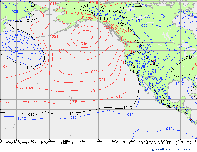 Yer basıncı EC (AIFS) Per 13.06.2024 00 UTC