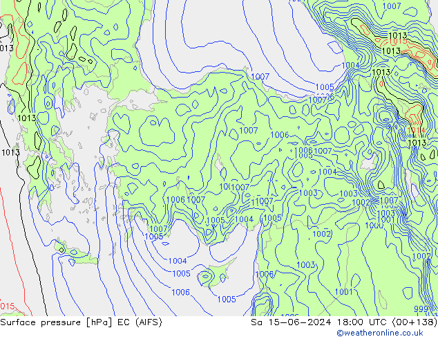 Bodendruck EC (AIFS) Sa 15.06.2024 18 UTC