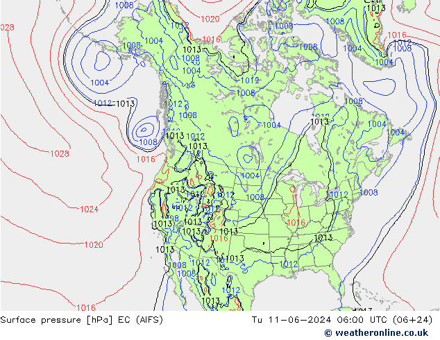 Luchtdruk (Grond) EC (AIFS) di 11.06.2024 06 UTC