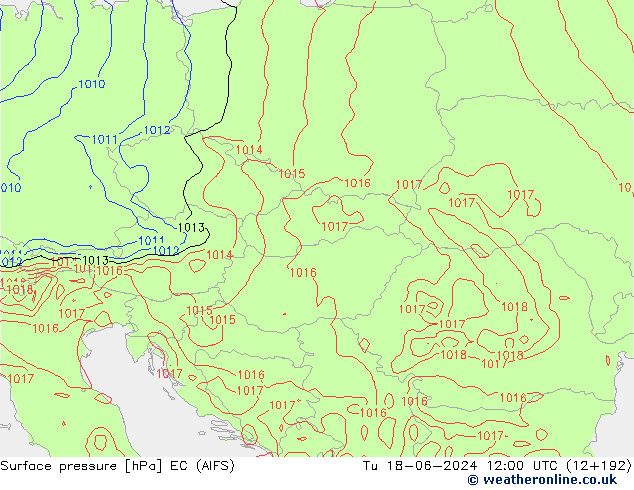 Luchtdruk (Grond) EC (AIFS) di 18.06.2024 12 UTC