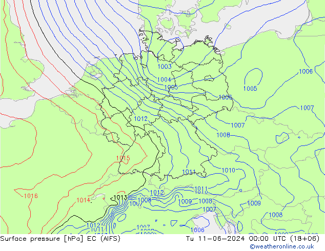 pression de l'air EC (AIFS) mar 11.06.2024 00 UTC