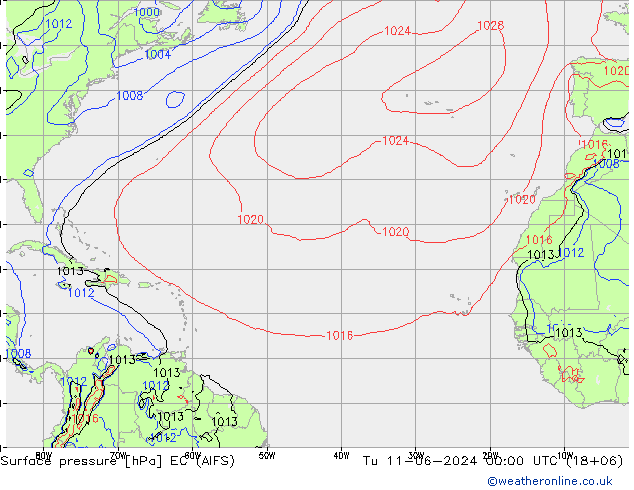 Bodendruck EC (AIFS) Di 11.06.2024 00 UTC