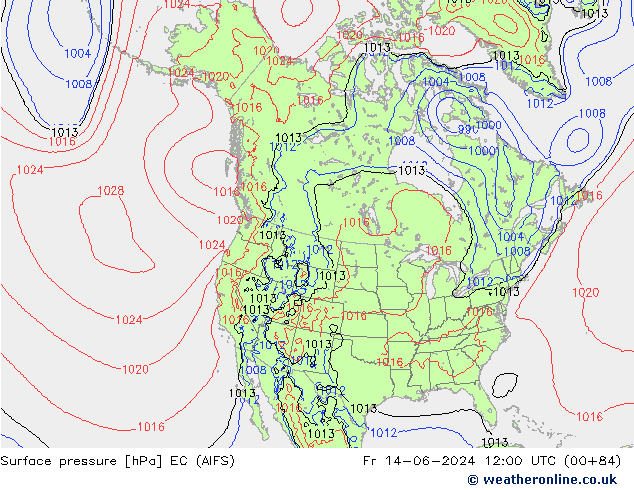 Bodendruck EC (AIFS) Fr 14.06.2024 12 UTC