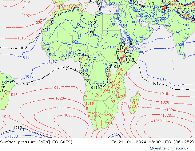 Luchtdruk (Grond) EC (AIFS) vr 21.06.2024 18 UTC