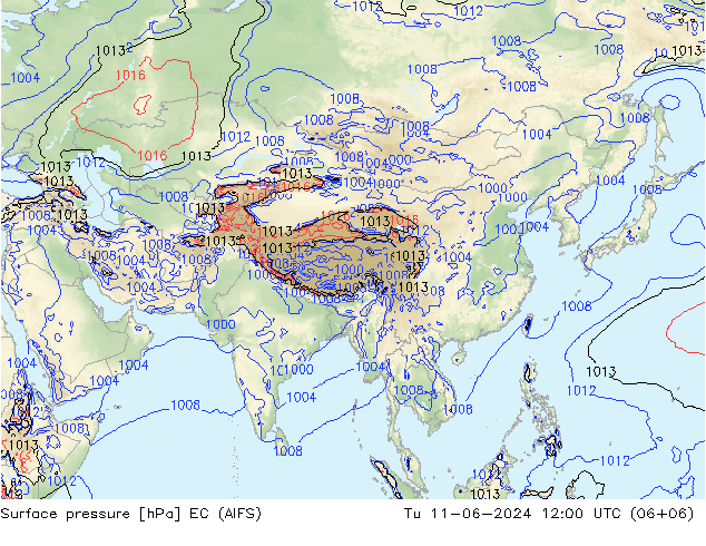 Bodendruck EC (AIFS) Di 11.06.2024 12 UTC
