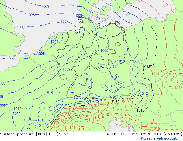 Bodendruck EC (AIFS) Di 18.06.2024 18 UTC
