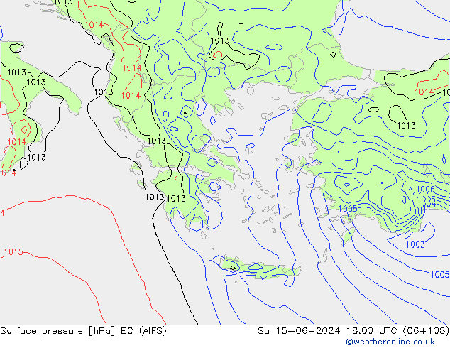 pressão do solo EC (AIFS) Sáb 15.06.2024 18 UTC