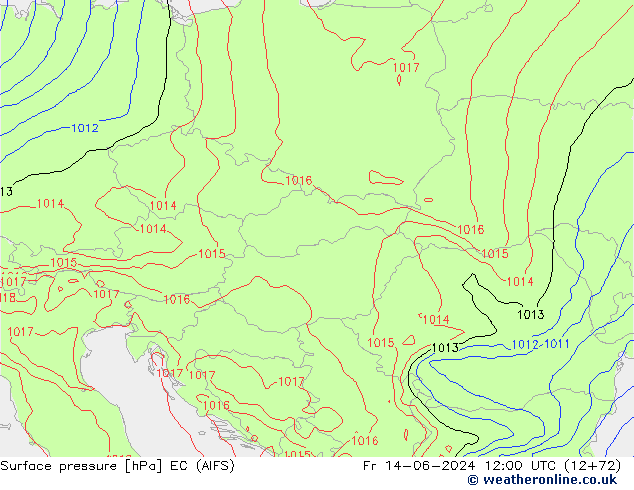 pressão do solo EC (AIFS) Sex 14.06.2024 12 UTC