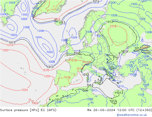 Bodendruck EC (AIFS) Mi 26.06.2024 12 UTC