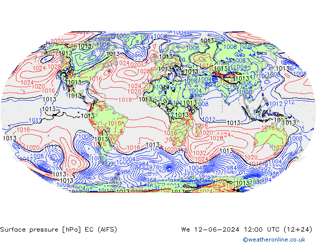 Bodendruck EC (AIFS) Mi 12.06.2024 12 UTC