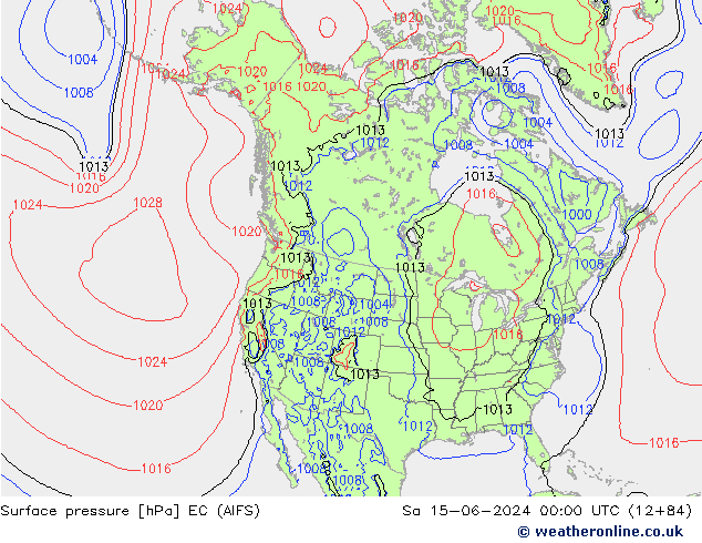 pressão do solo EC (AIFS) Sáb 15.06.2024 00 UTC