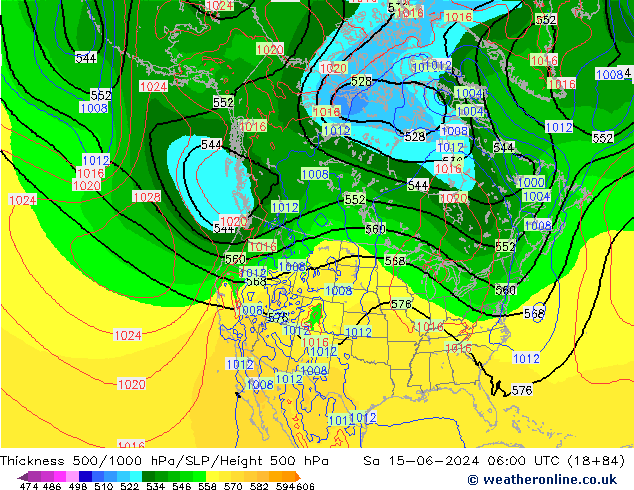 Schichtdicke 500-1000 hPa EC (AIFS) Sa 15.06.2024 06 UTC