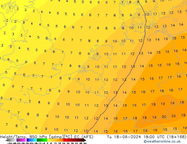 Height/Temp. 850 hPa EC (AIFS) Ter 18.06.2024 18 UTC