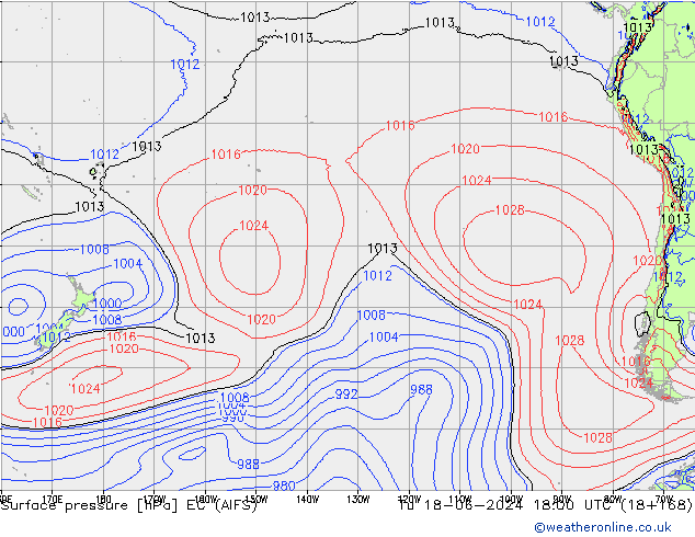 Luchtdruk (Grond) EC (AIFS) di 18.06.2024 18 UTC