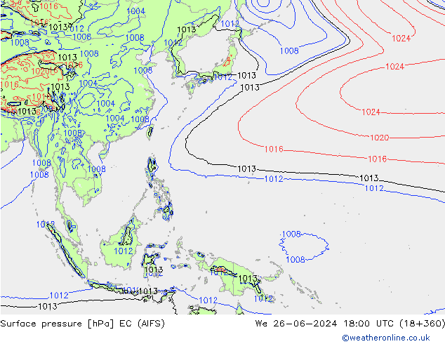 Bodendruck EC (AIFS) Mi 26.06.2024 18 UTC