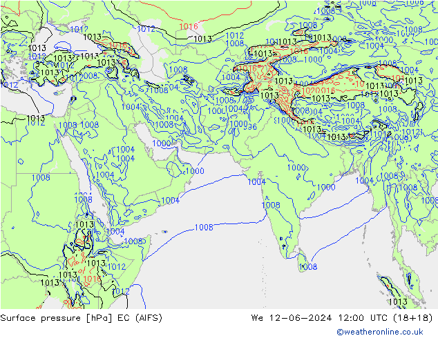 pressão do solo EC (AIFS) Qua 12.06.2024 12 UTC