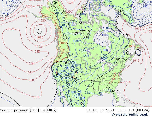 Bodendruck EC (AIFS) Do 13.06.2024 00 UTC