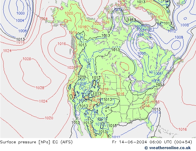 pressão do solo EC (AIFS) Sex 14.06.2024 06 UTC