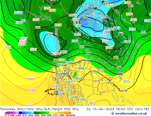 Thck 500-1000hPa EC (AIFS) Sa 15.06.2024 06 UTC