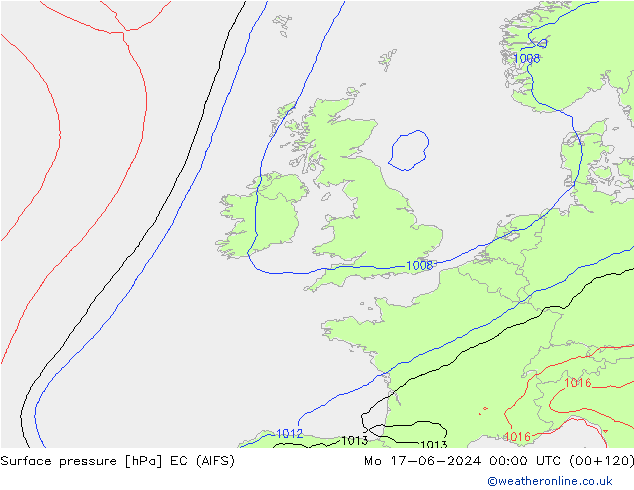 Bodendruck EC (AIFS) Mo 17.06.2024 00 UTC