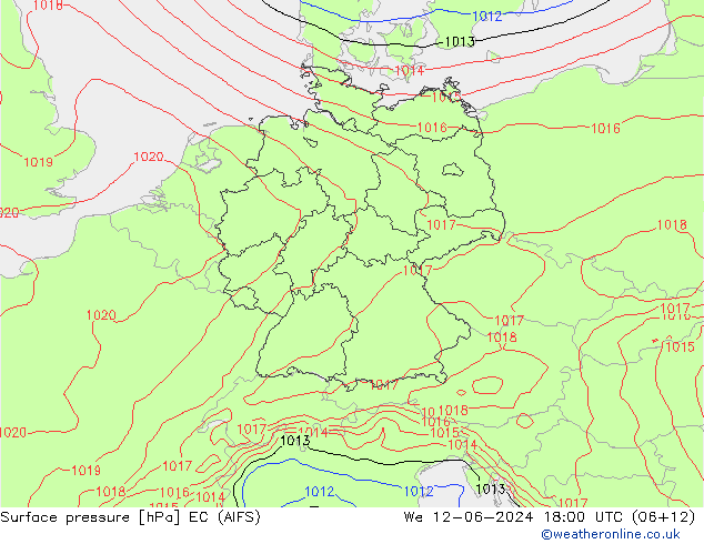 Bodendruck EC (AIFS) Mi 12.06.2024 18 UTC