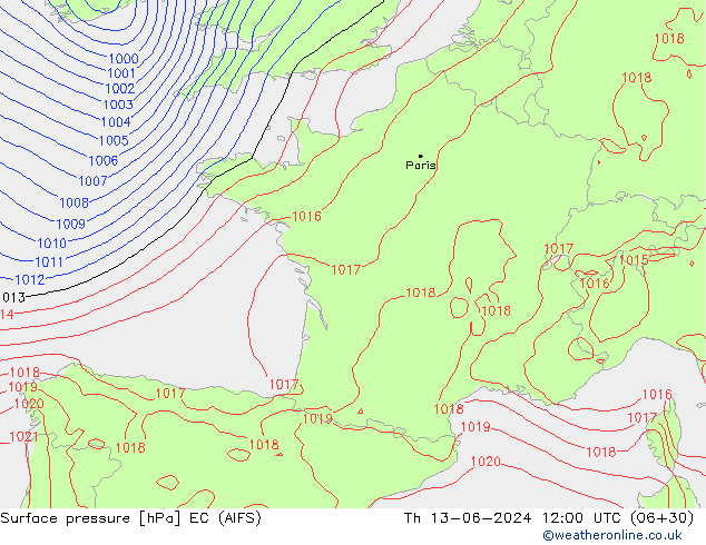 Bodendruck EC (AIFS) Do 13.06.2024 12 UTC