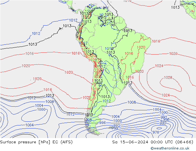 pressão do solo EC (AIFS) Sáb 15.06.2024 00 UTC