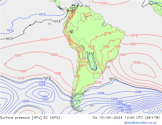 pressão do solo EC (AIFS) Sáb 15.06.2024 12 UTC