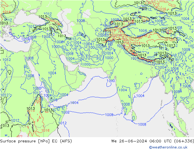 pression de l'air EC (AIFS) mer 26.06.2024 06 UTC