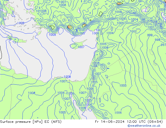 pressão do solo EC (AIFS) Sex 14.06.2024 12 UTC