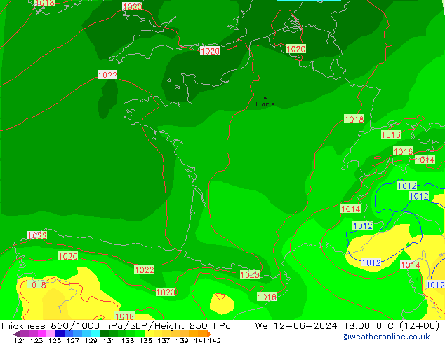 Thck 850-1000 hPa EC (AIFS)  12.06.2024 18 UTC