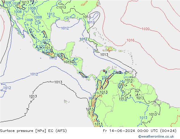 Bodendruck EC (AIFS) Fr 14.06.2024 00 UTC