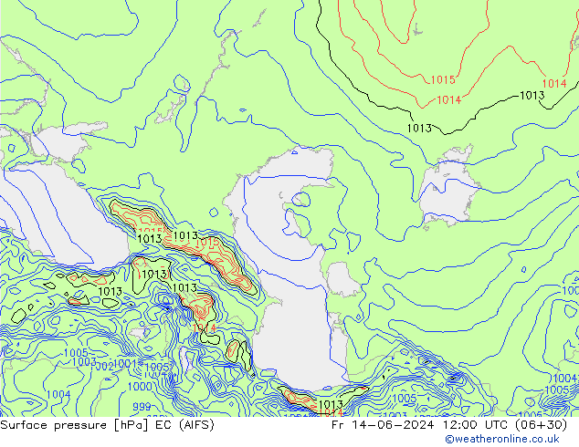 Yer basıncı EC (AIFS) Cu 14.06.2024 12 UTC