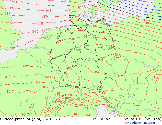 pression de l'air EC (AIFS) jeu 20.06.2024 06 UTC