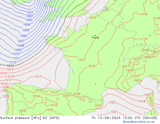 Bodendruck EC (AIFS) Do 13.06.2024 12 UTC