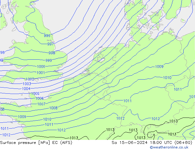 Bodendruck EC (AIFS) Sa 15.06.2024 18 UTC