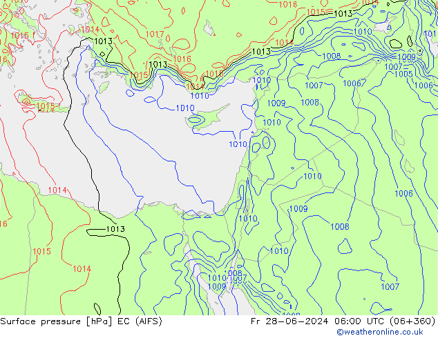pressão do solo EC (AIFS) Sex 28.06.2024 06 UTC