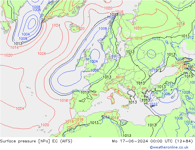 Bodendruck EC (AIFS) Mo 17.06.2024 00 UTC