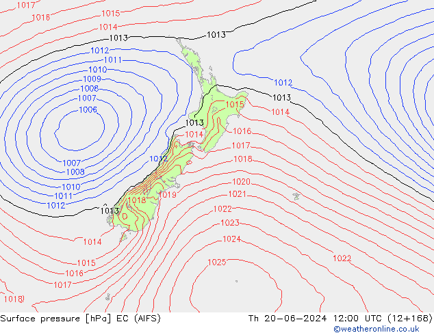 Surface pressure EC (AIFS) Th 20.06.2024 12 UTC