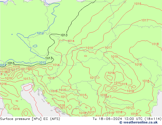 Luchtdruk (Grond) EC (AIFS) di 18.06.2024 12 UTC