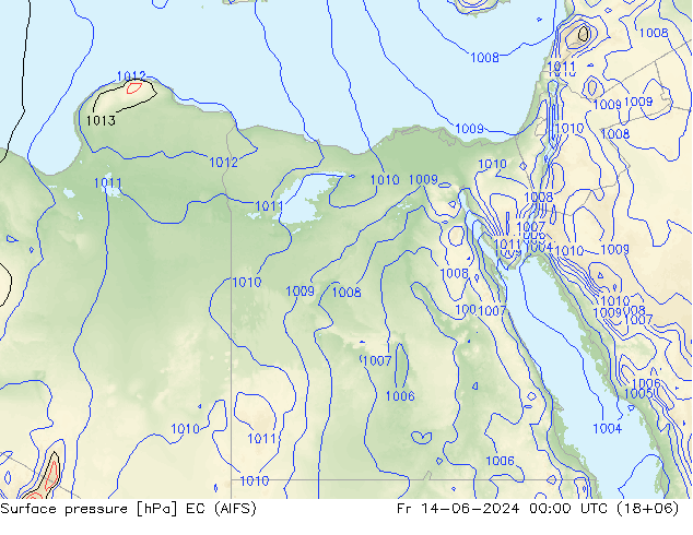 Bodendruck EC (AIFS) Fr 14.06.2024 00 UTC