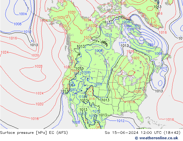 Bodendruck EC (AIFS) Sa 15.06.2024 12 UTC