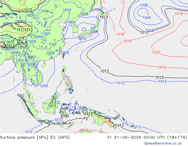 pressão do solo EC (AIFS) Sex 21.06.2024 00 UTC