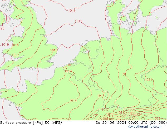 pression de l'air EC (AIFS) sam 29.06.2024 00 UTC